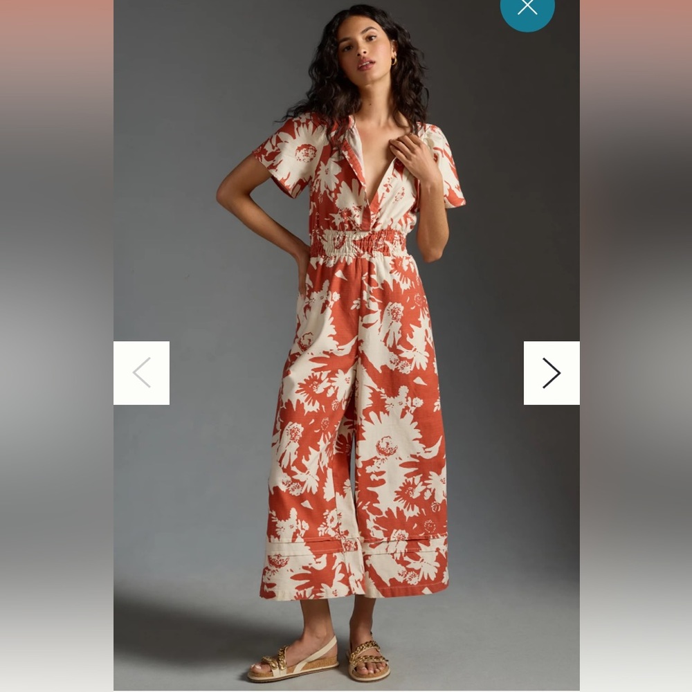 Anthropologie The Somerset Jumpsuit Color: DARK ORANGE Size small NWT